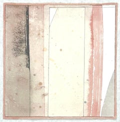 Architecture of Pink III by Lisa Weiss, Contemporary Painting on Japanese Paper