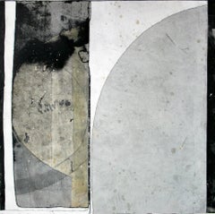 Grey Arc by Lisa Weiss, Black and White Contemporary Paper Artwork