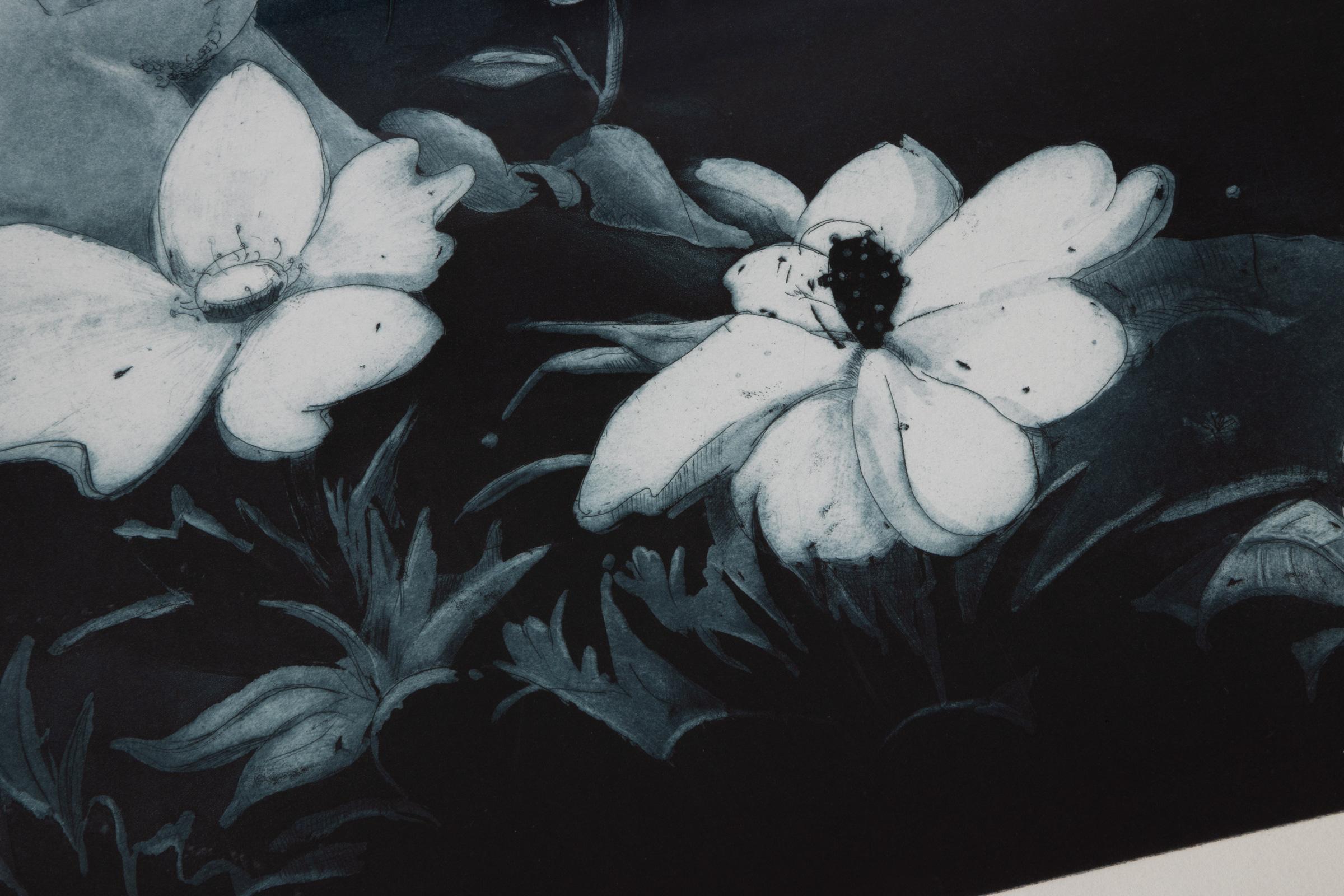 Lisa Yuskavage, Nachtblumen – signierter Druck im Angebot 4