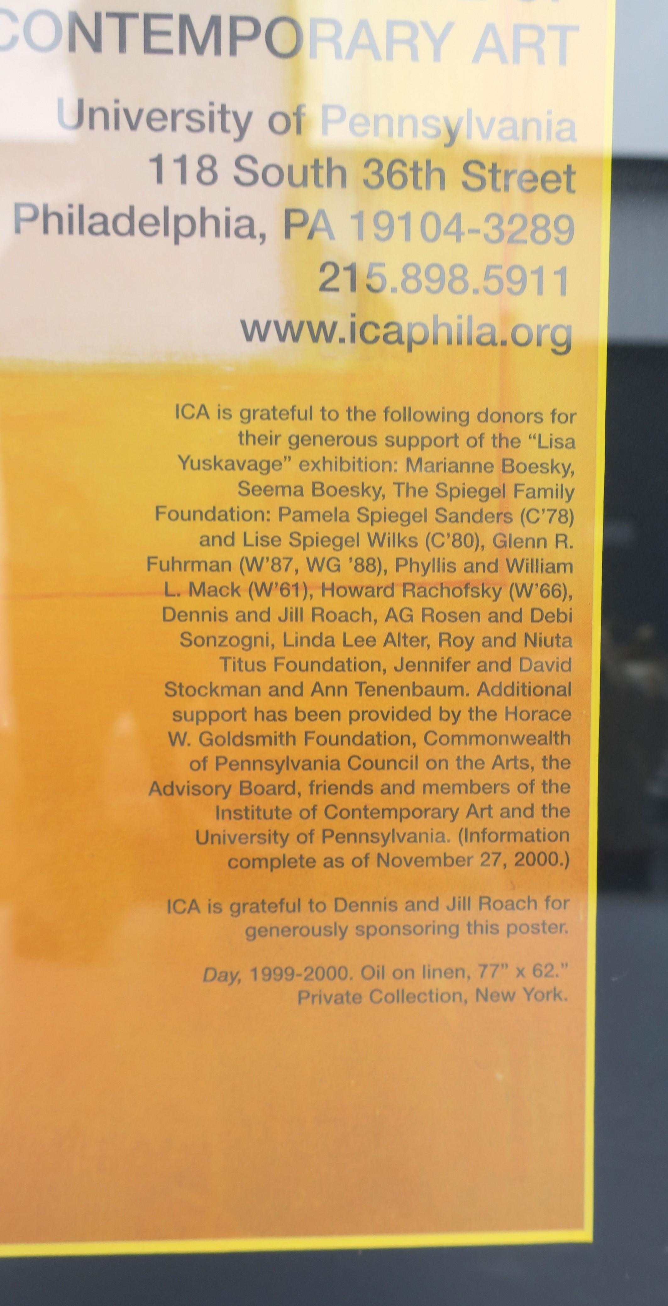 Lisa Yuskavage 'Giorno' Arte Contemporanea, Poster Mostra UPenn, 2000 in vendita 1