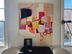 Messa a Fuoco by Lisa Zager, Large Vertical Contemporary Painitng on Canvas