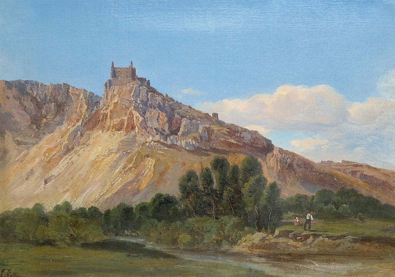 Crussol castle - France - Painting by Élisabeth FORT-SIMEON