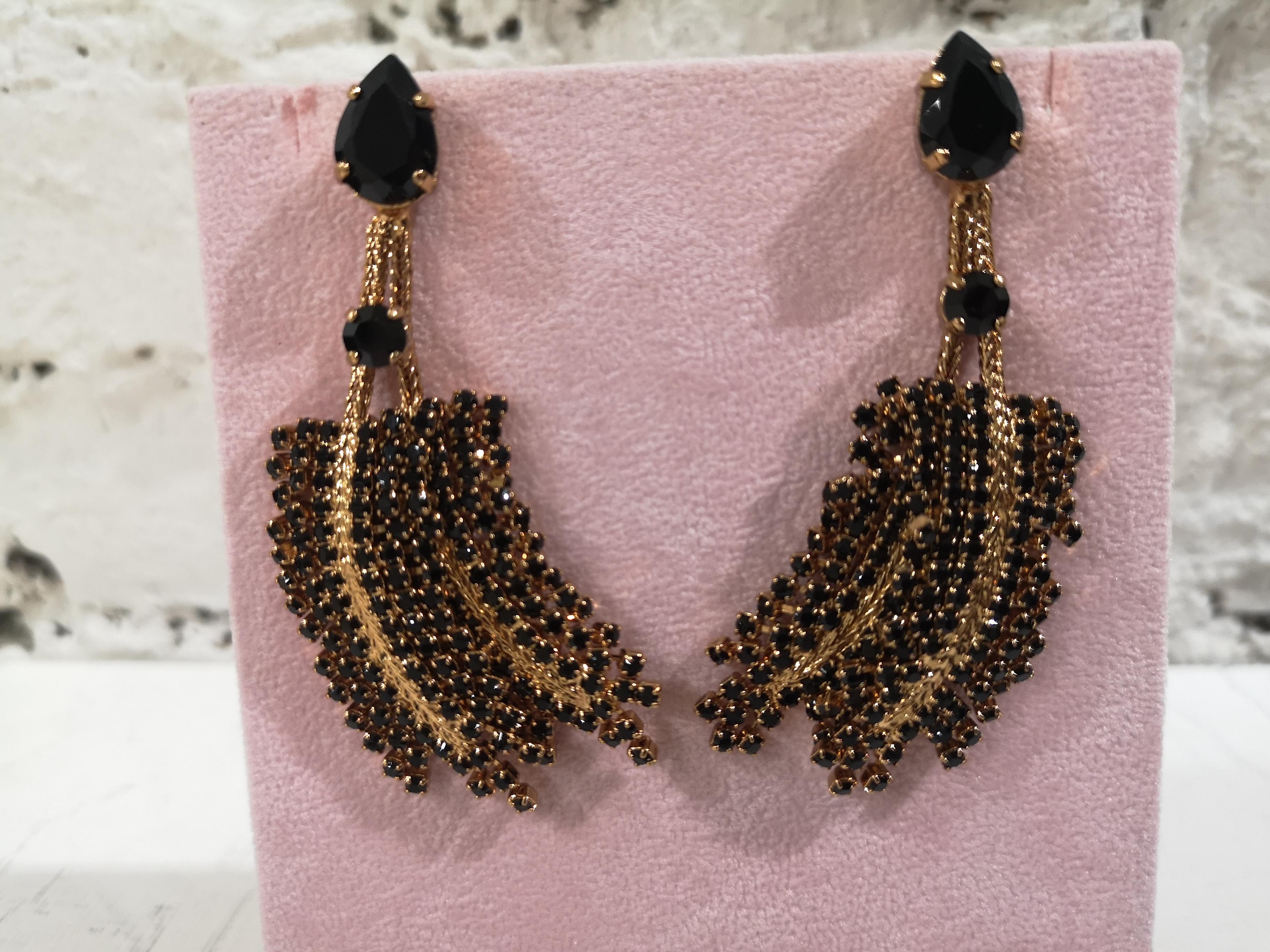 LisaC black swarovski earrings 1