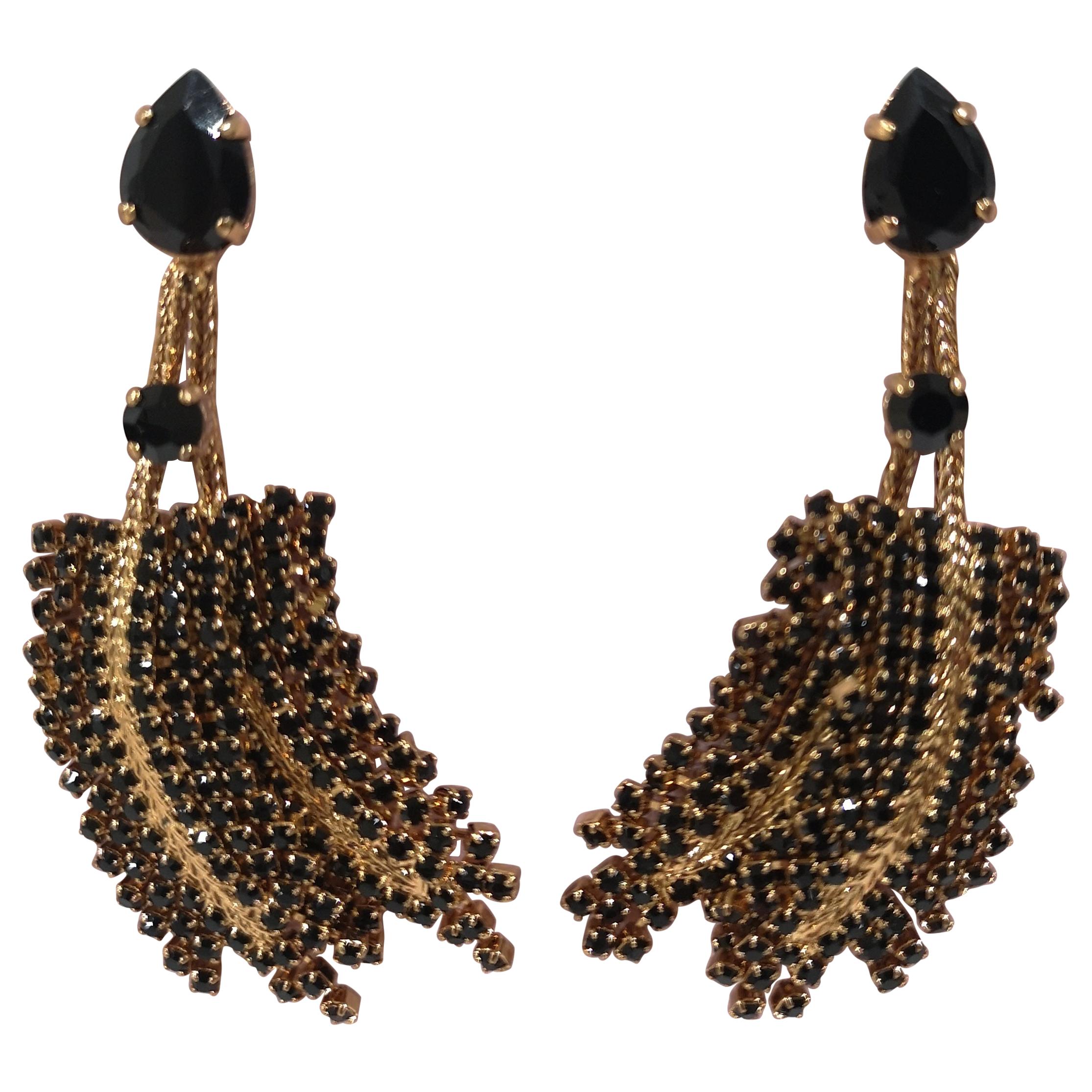 LisaC black swarovski earrings