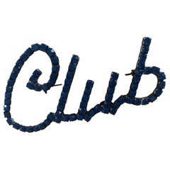 Lisac blue swarovski club brooch