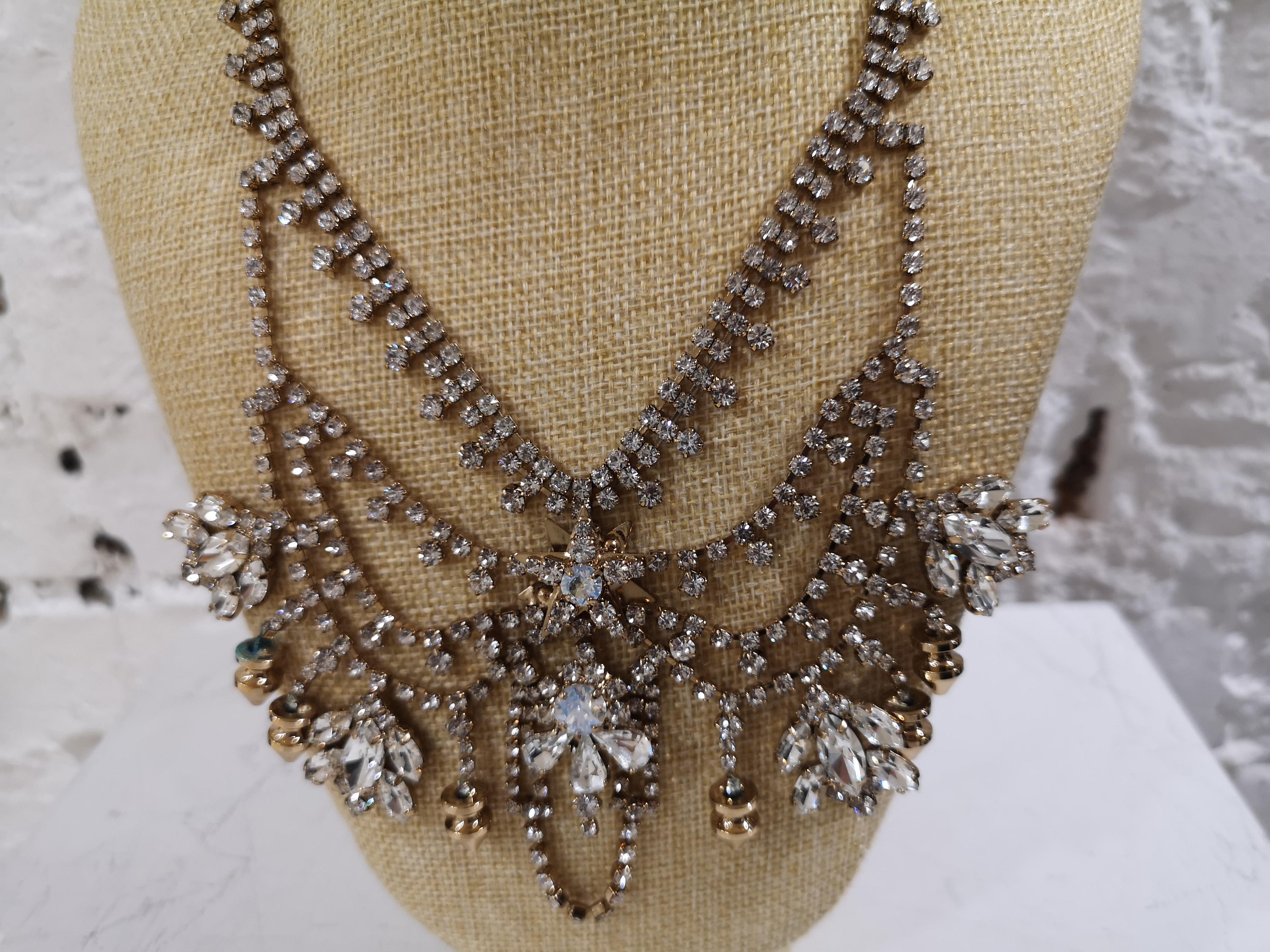LisaC Crystal swarovsky necklace In New Condition In Capri, IT
