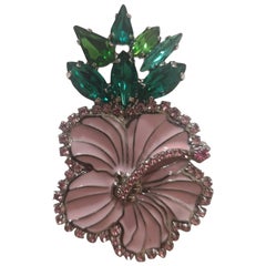 LisaC flower swarovski stones brooch