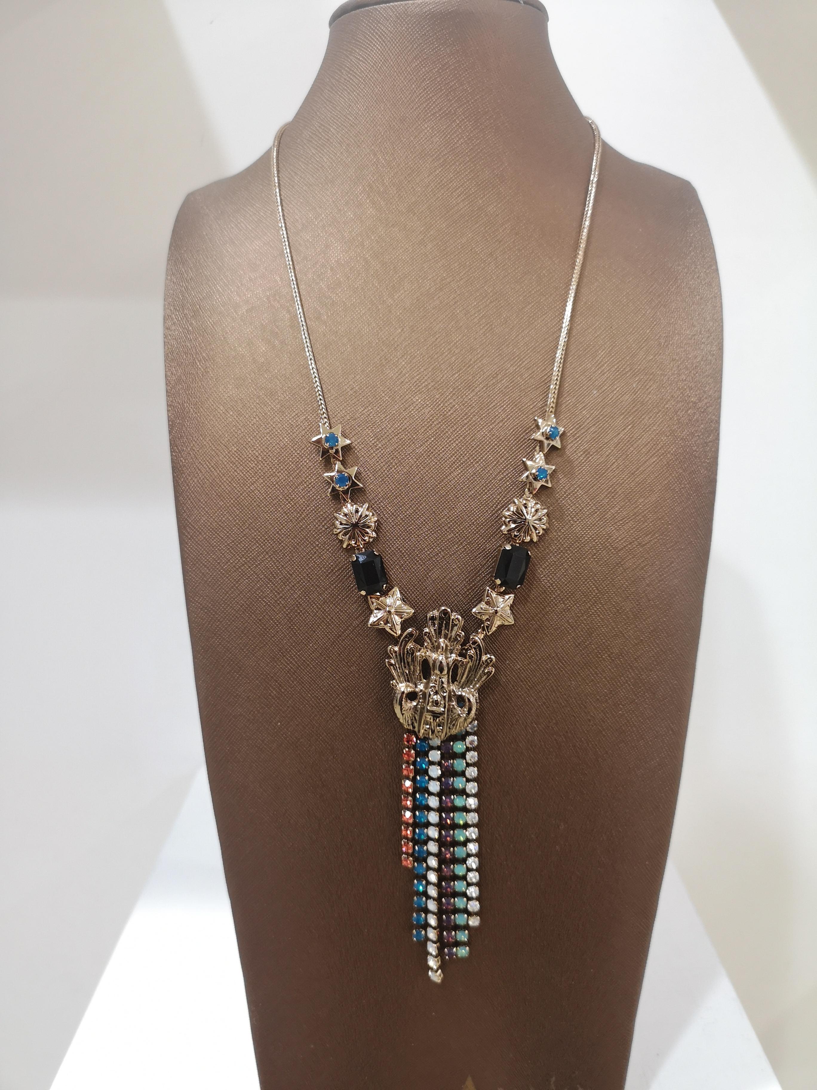 Women's LisaC Multicoloured swarovski stones necklace