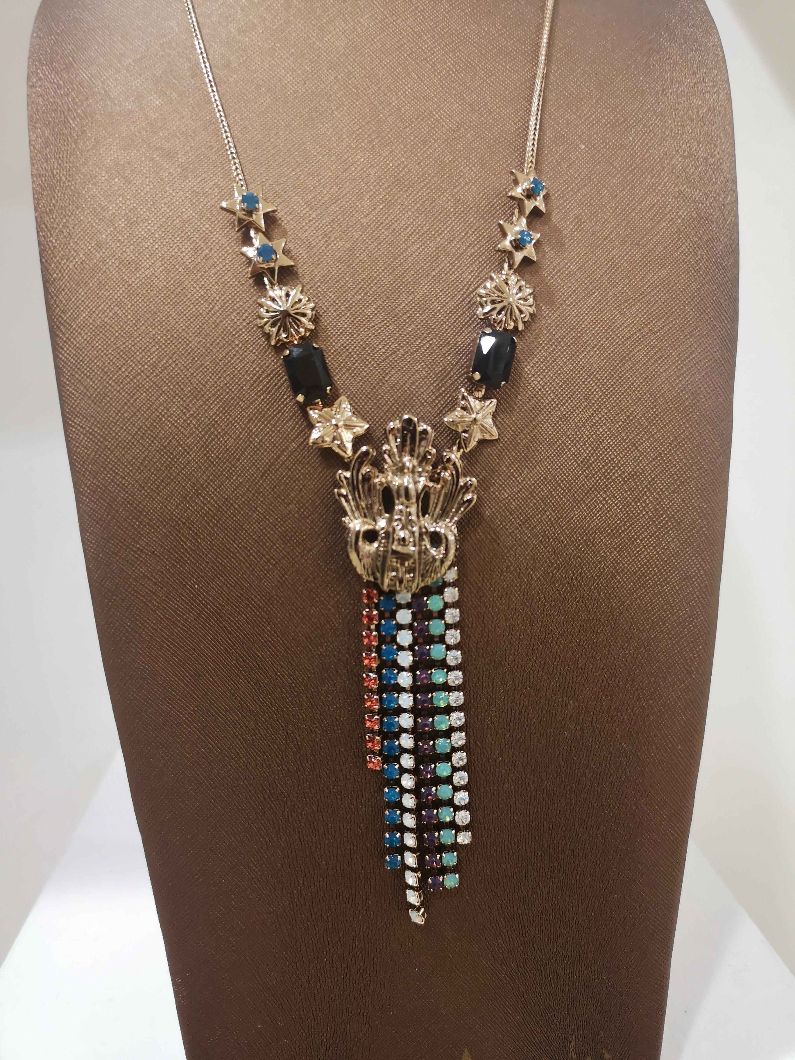 LisaC Multicoloured swarovski stones necklace 3
