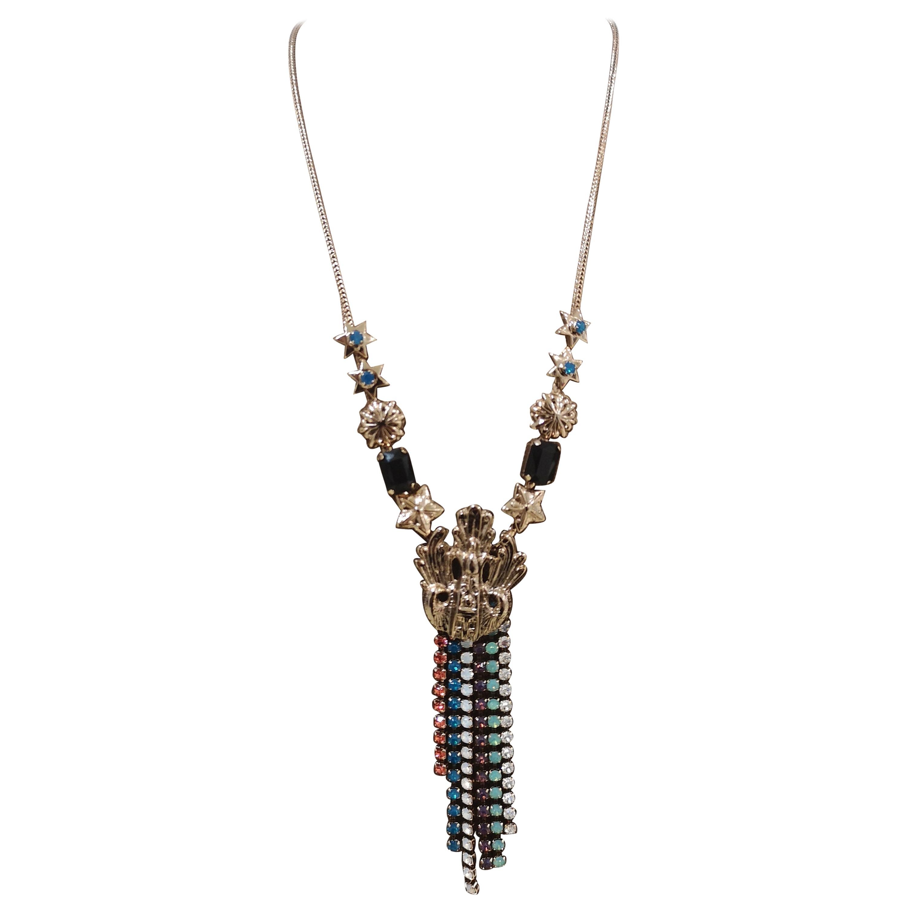 LisaC Multicoloured swarovski stones necklace