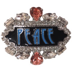 LisaC Peace swarovski brooch