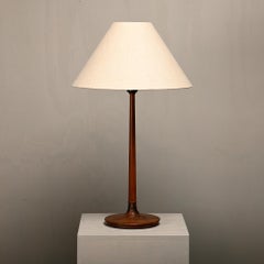 Lampada da tavolo Lisbeth Brams in palissandro con dettagli in ottone per Brdr. Krüger, Danimarca