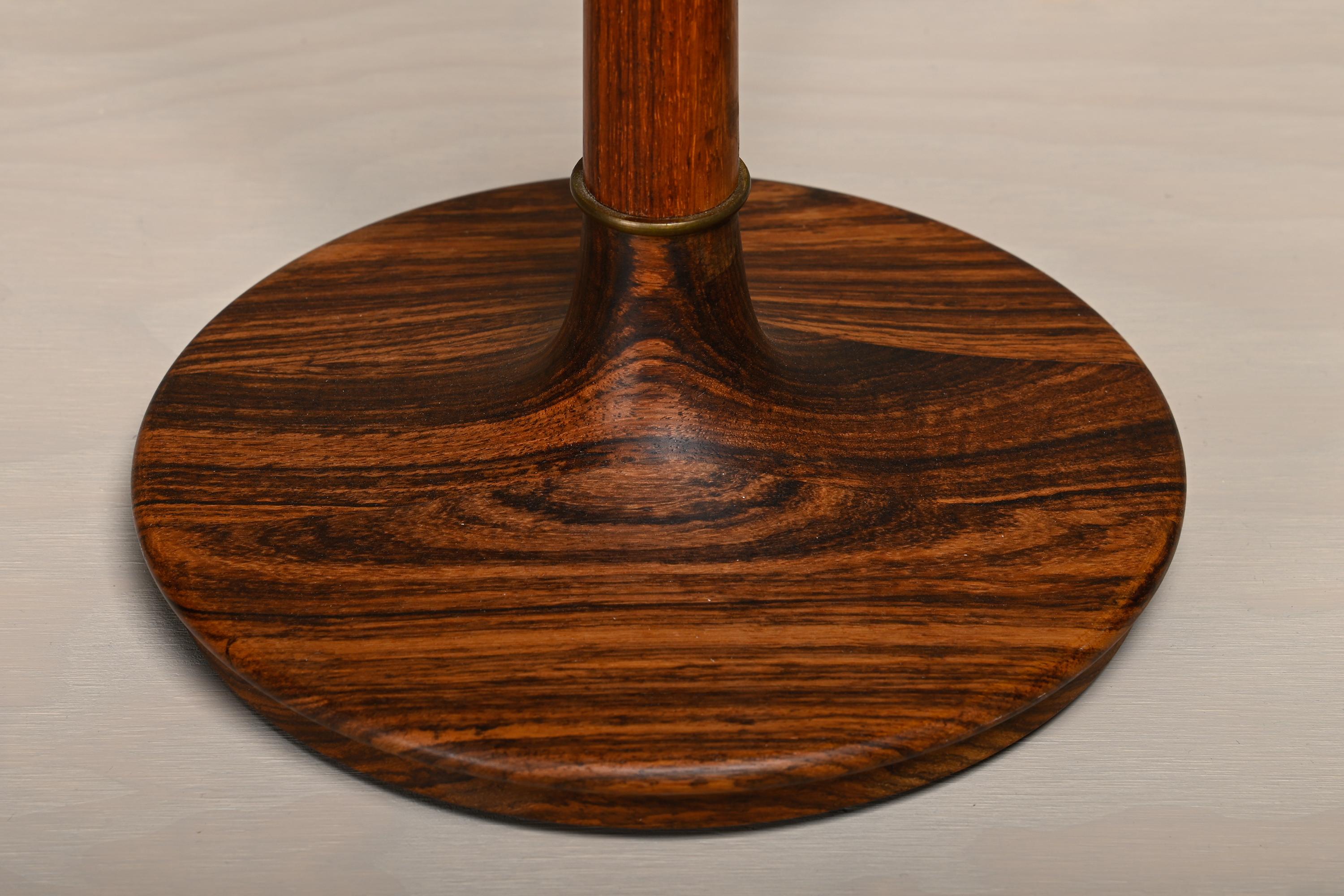 20th Century Lisbeth Brams Table Lamp in Rosewood with Brass detail for Brdr. Krüger, Denmark For Sale