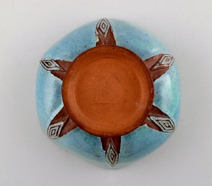 Mid-20th Century Lisbeth Munch-Petersen, Unique Bowl in Glazed Ceramics, 1960s-1970s