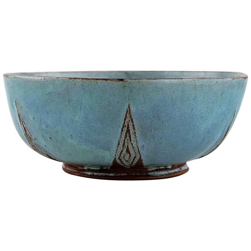 Lisbeth Munch-Petersen, Unique Bowl in Glazed Ceramics, 1960s-1970s