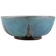 Lisbeth Munch-Petersen, Unique Bowl in Glazed Ceramics, 1960s-1970s
