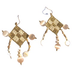 Liseli Boucles d'oreilles en bouleau et nacre