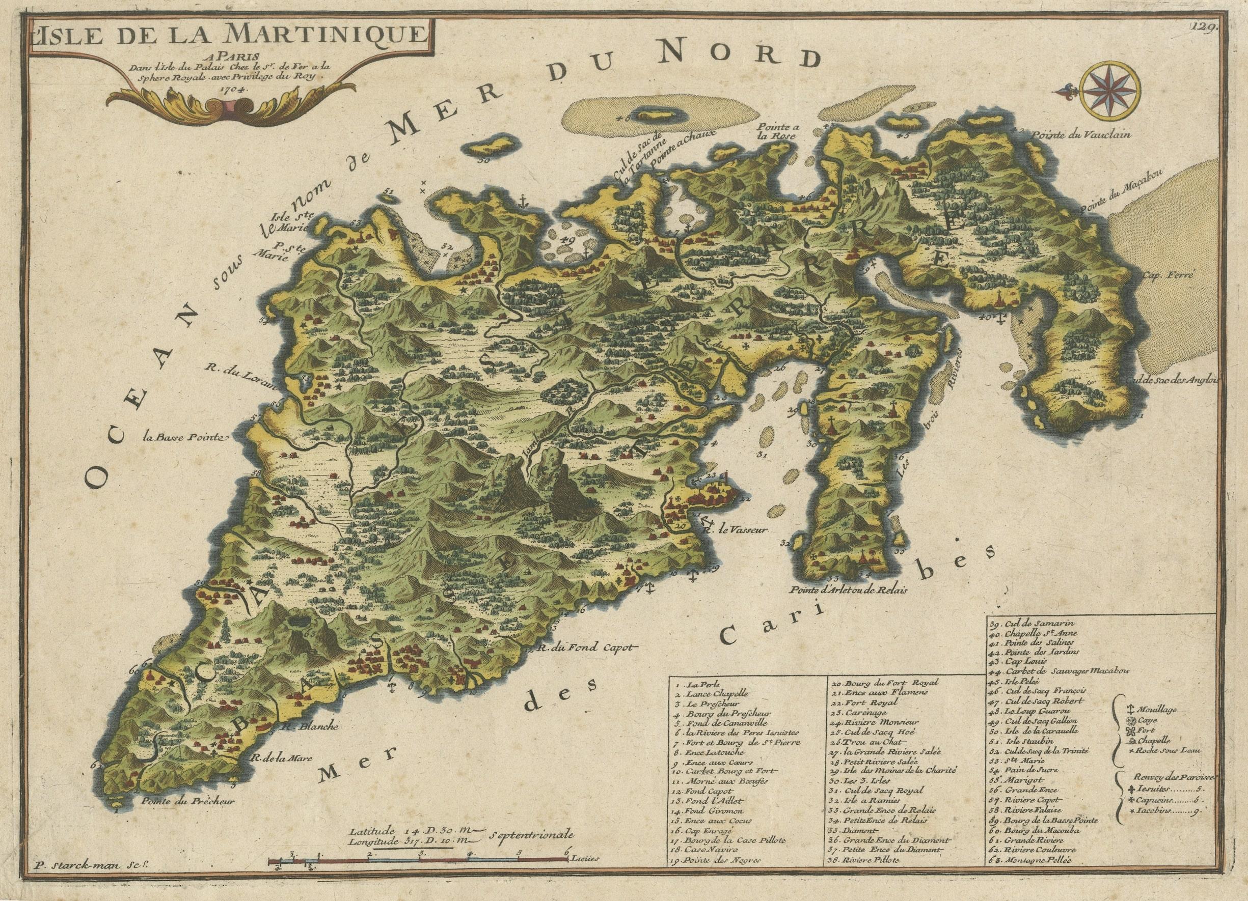 The original hand-colored map titled 