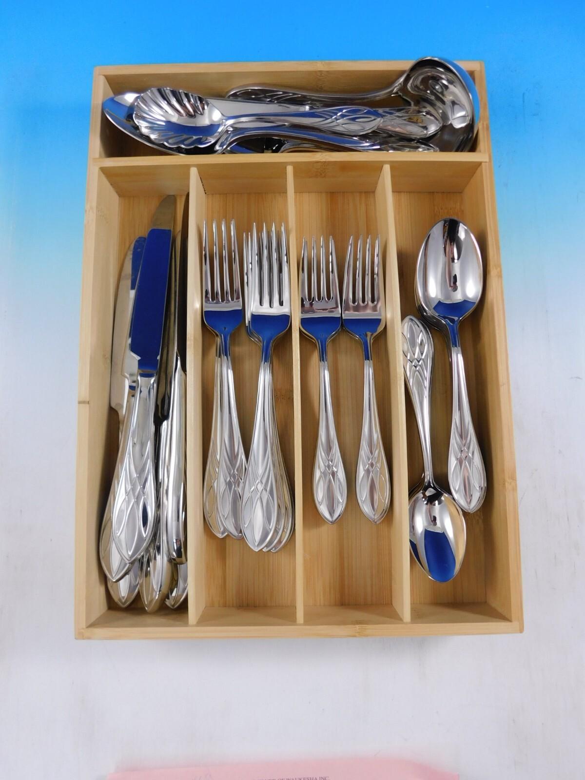 Lismore by Waterford Ensemble de couverts en acier inoxydable pour 6 Service 35 pièces Dîner en vente 5
