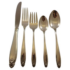 Used Lismore by Waterford Stainless Steel Flatware Set for 6 Service 35 Pieces Dinner