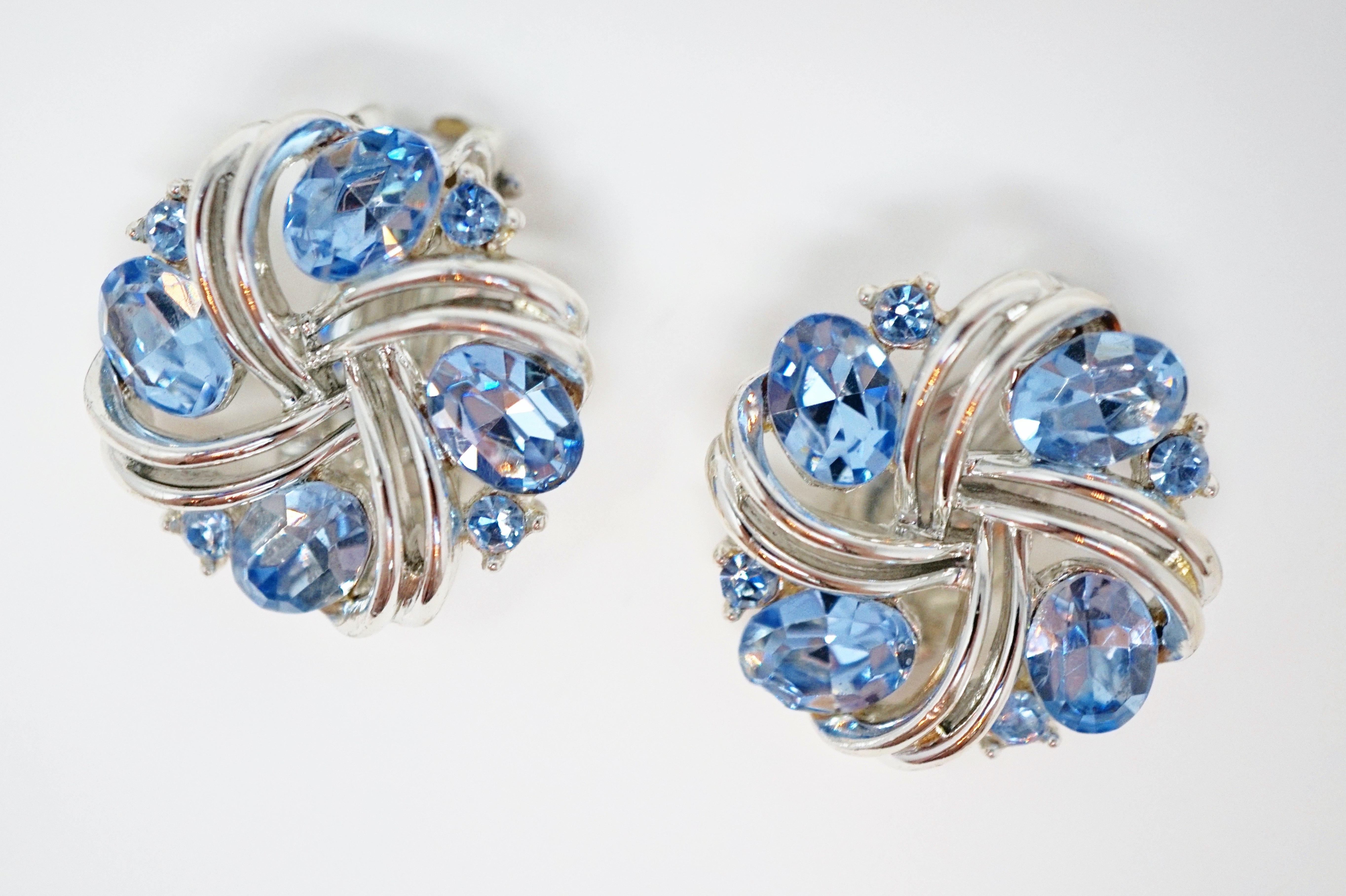 baby blue diamond earrings