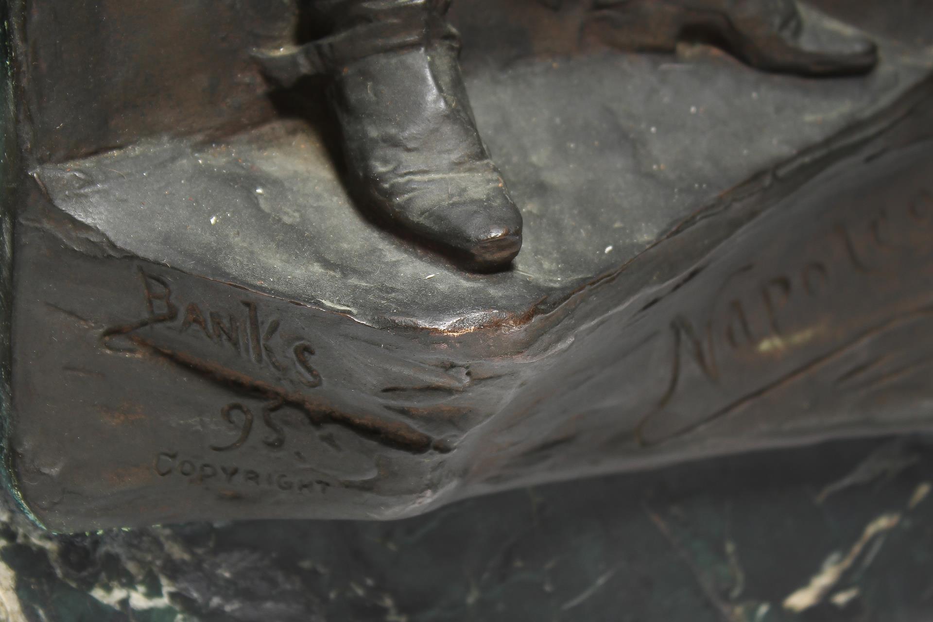 North American Lisney Banks Bronze Plaque of Napoleon Bonaparte