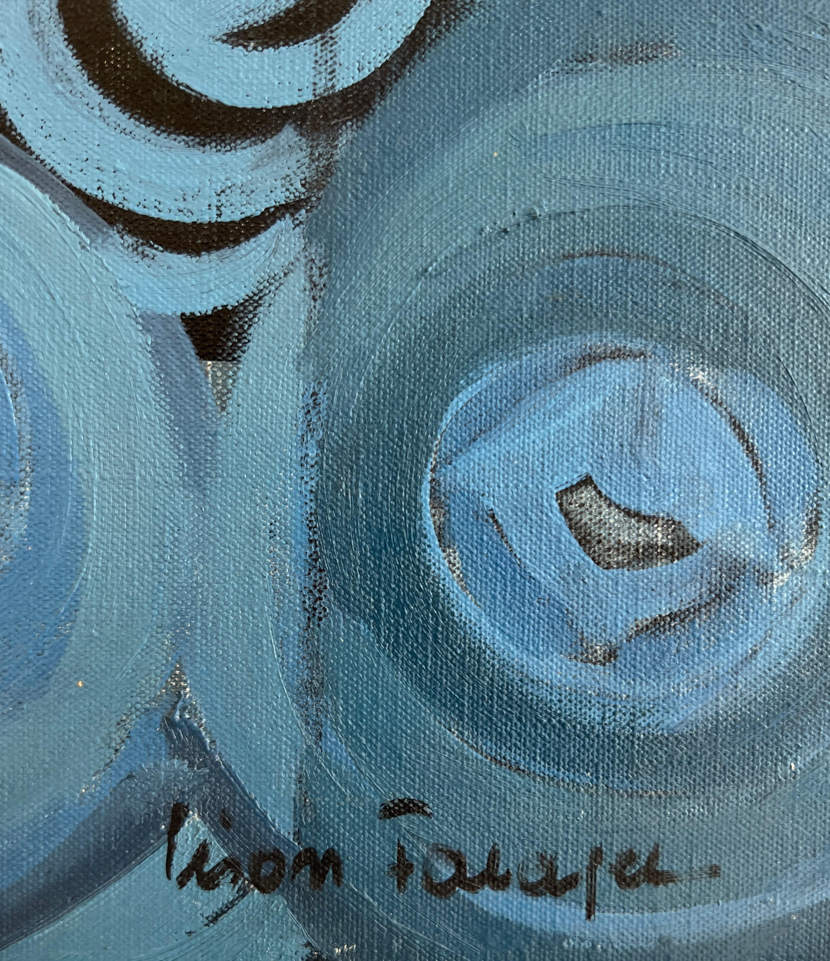 Cadences II - Abstrait Painting par Lison Favarger