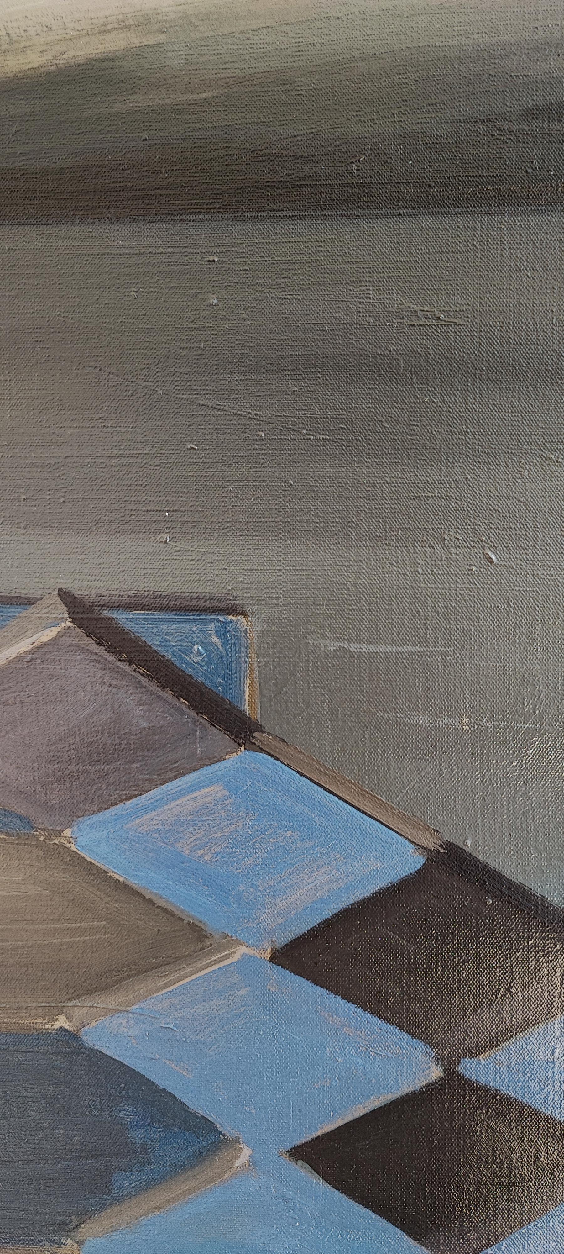 Travail sur la toile
Cadre en bois blanc
122 x 62 x 3 cm