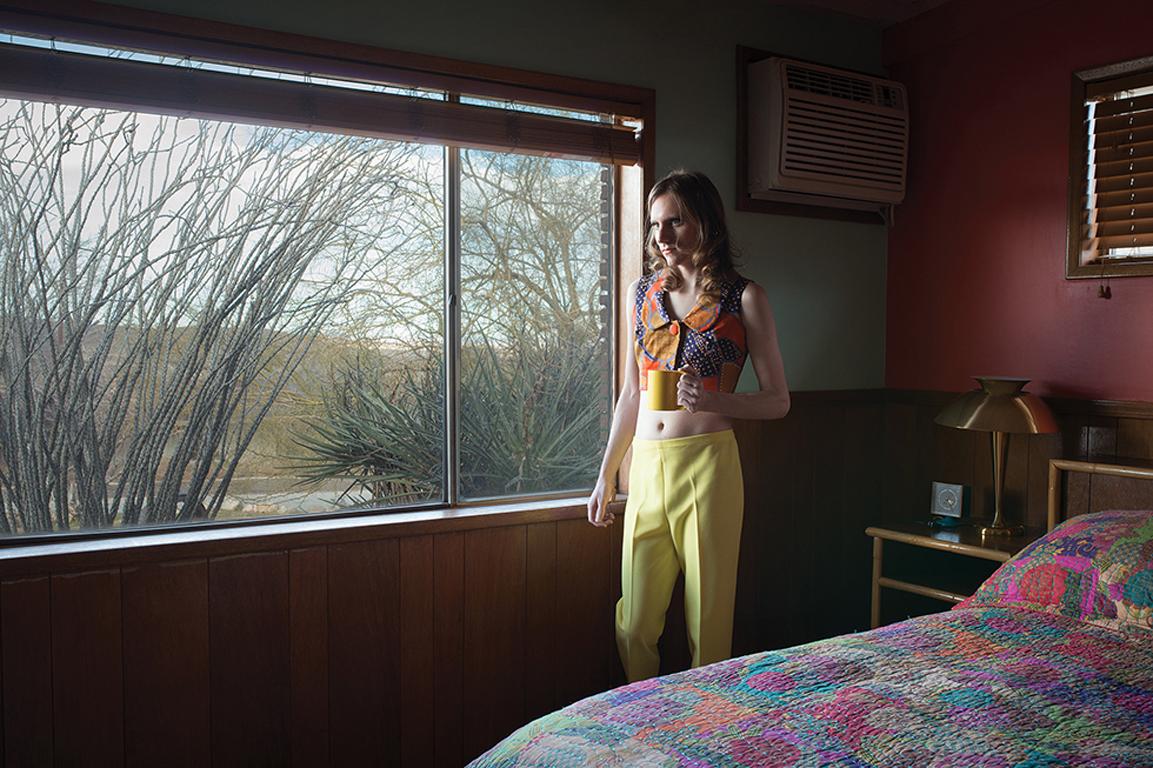Lissa Rivera Portrait Photograph - Bedroom with Perfect Outfit, Joshua Tree (My Boyfriend's Back)