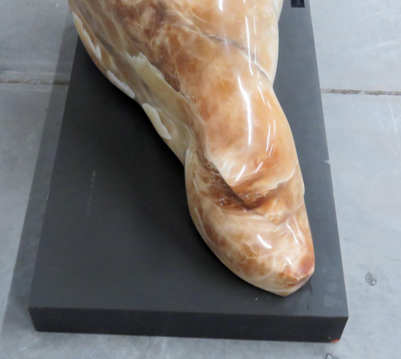 Ebonized Lissy Dennett Large Organic Marble Sculpture