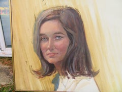 Listed Artist Ouida Canaday 1970’s Portrait of Beautiful Young Woman