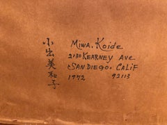 Listed California Artist Oil on Canvas by Mika Koide Hotei San God of Happines