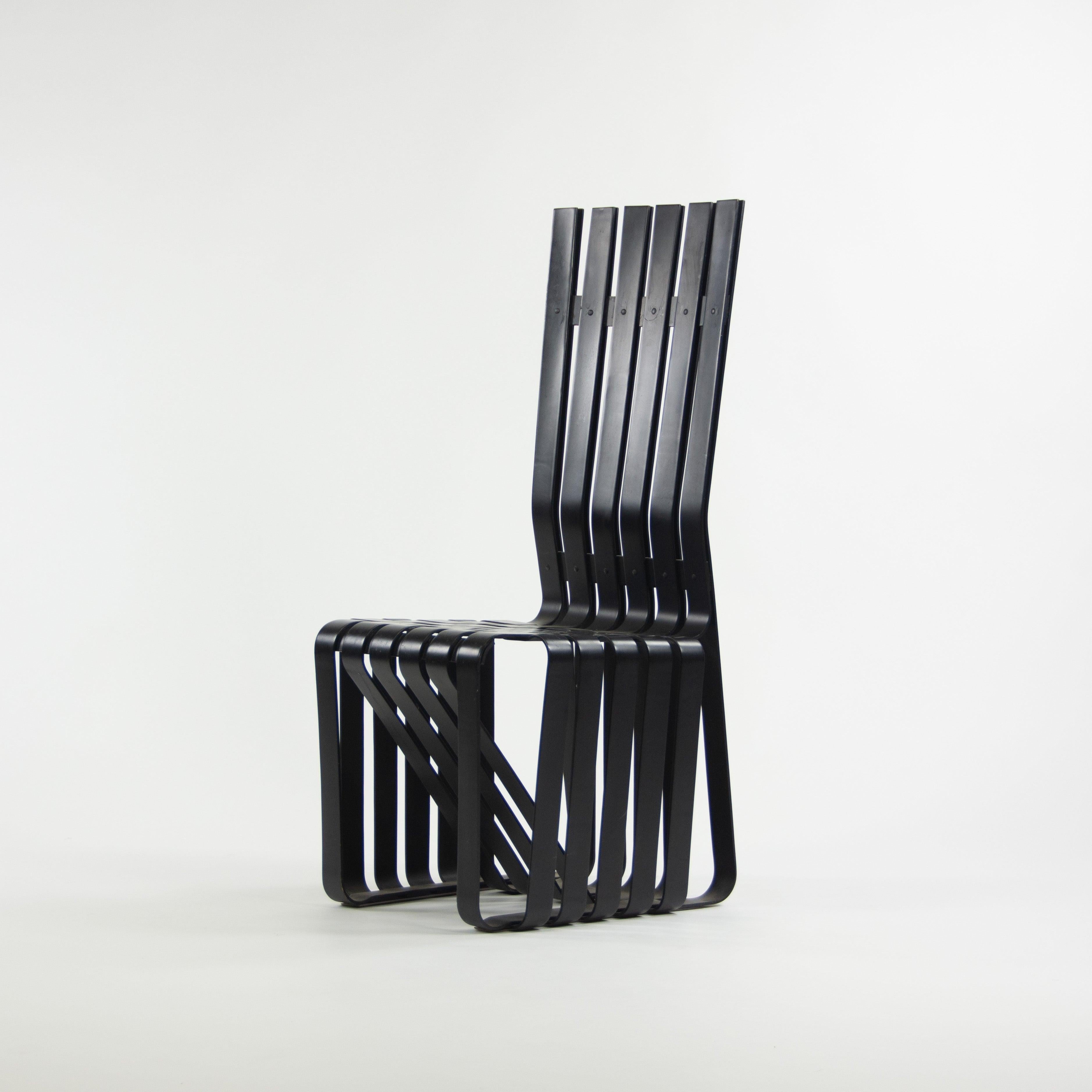 1990er Jahre Satz von vier Frank Gehry für Knoll hohen stehenden Esszimmerstühlen aus Ahornholz (Moderne) im Angebot
