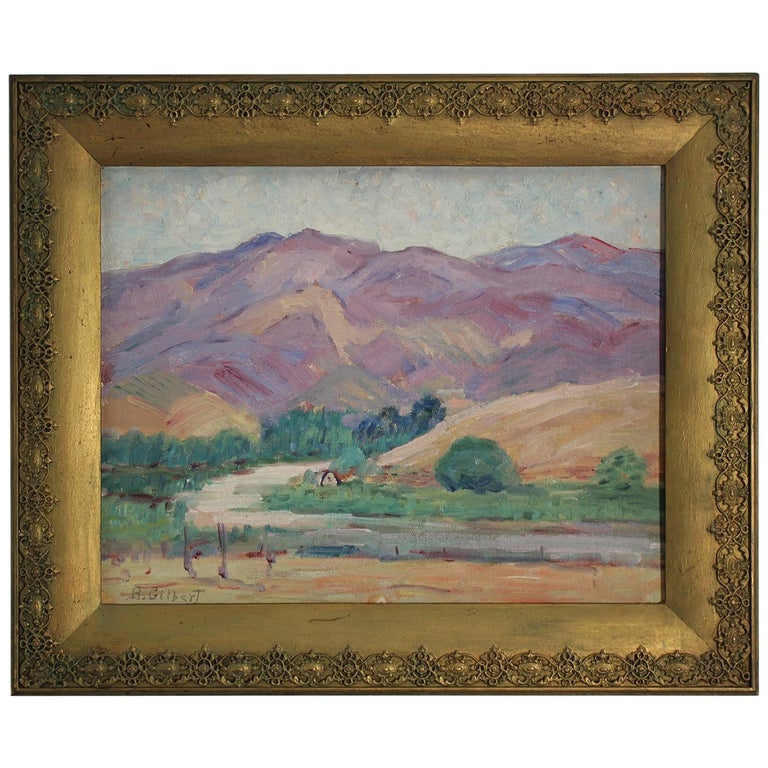 Listed San Diego Artist Bess Gilbert Impressionist Plein Air Oil
