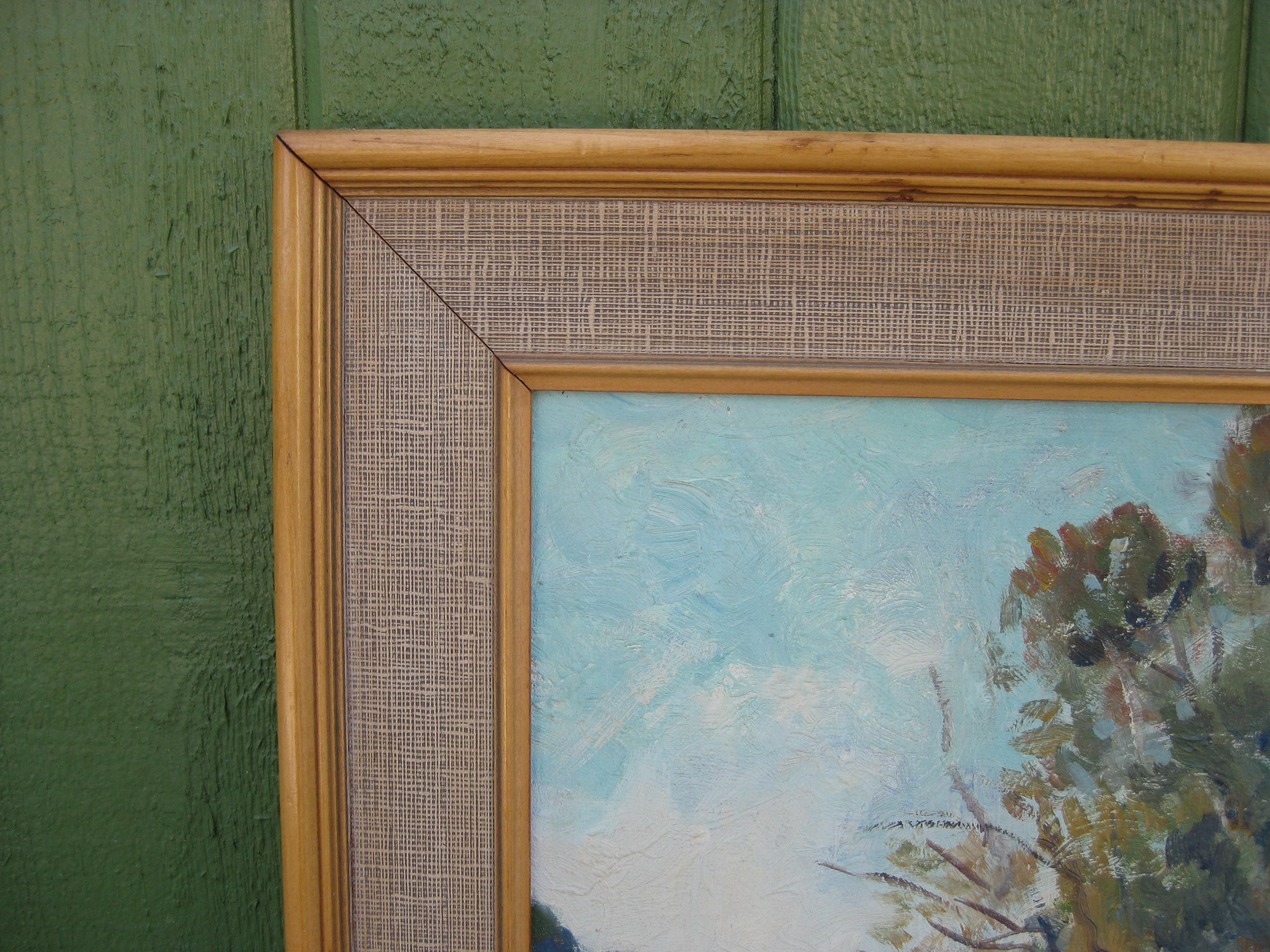 Listed San Diego California Artist Fidelia Taylor Plein Air Oil Painting, 1930's For Sale 4