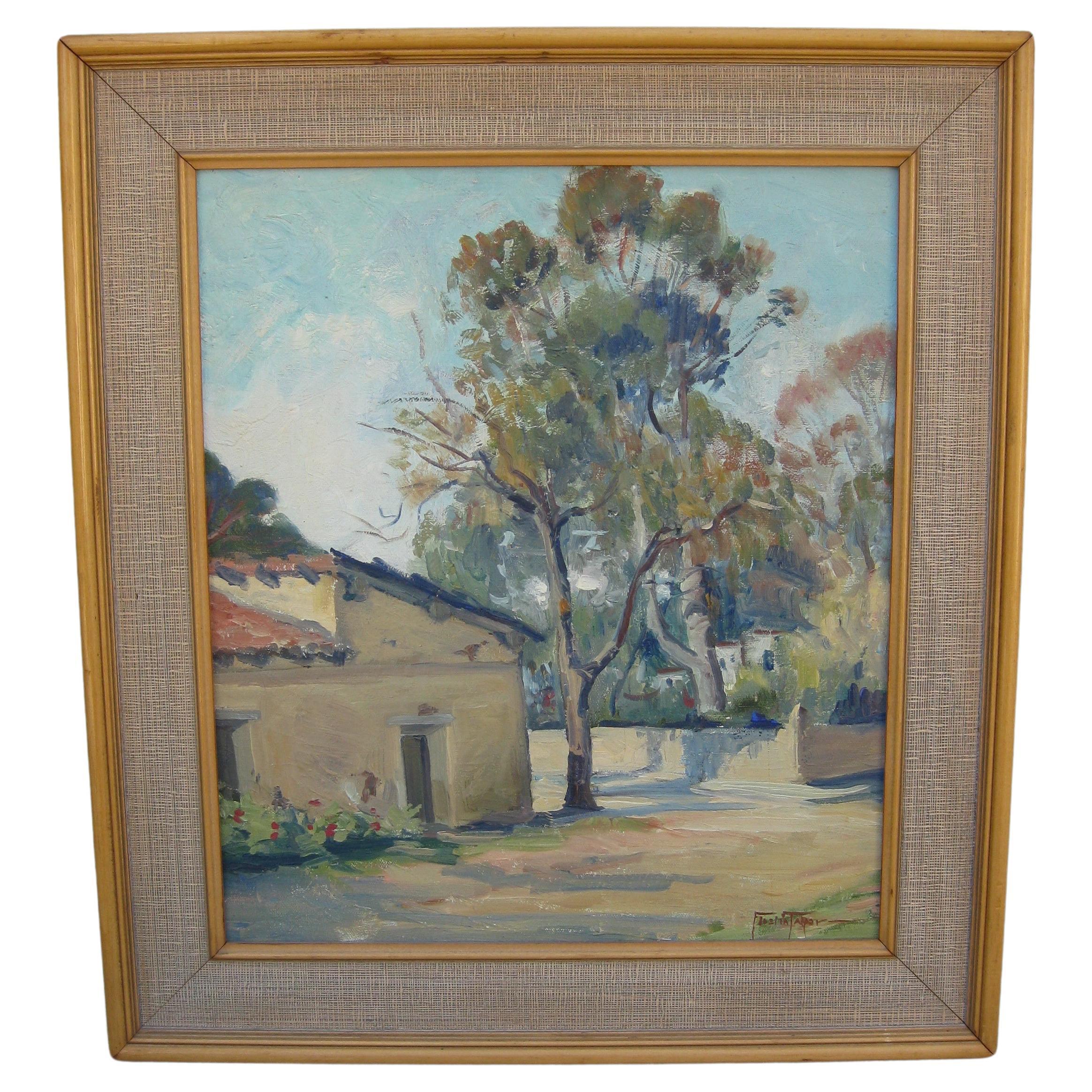 Listado Artista San Diego California Fidelia Taylor Pintura al óleo Plein Air, años 30