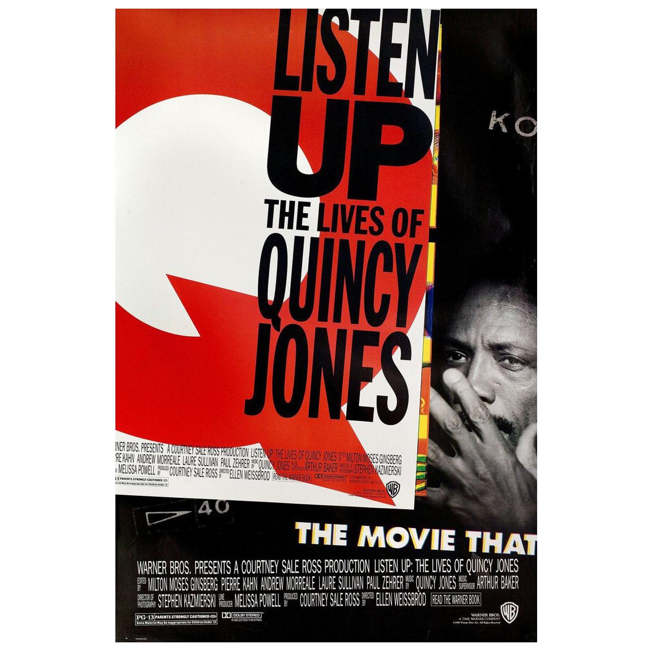 "Listen Up: The Lives of Quincy Jones" 1990 U.S. One Sheet Film Poster For Sale