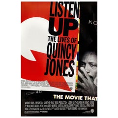 Vintage "Listen Up: The Lives of Quincy Jones" 1990 U.S. One Sheet Film Poster