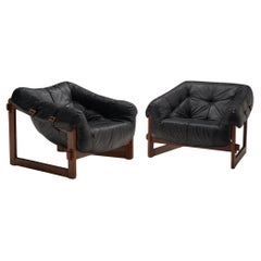 Listing for Anisa, Lounge Chairs by Percival Lafer in Original Black Leather