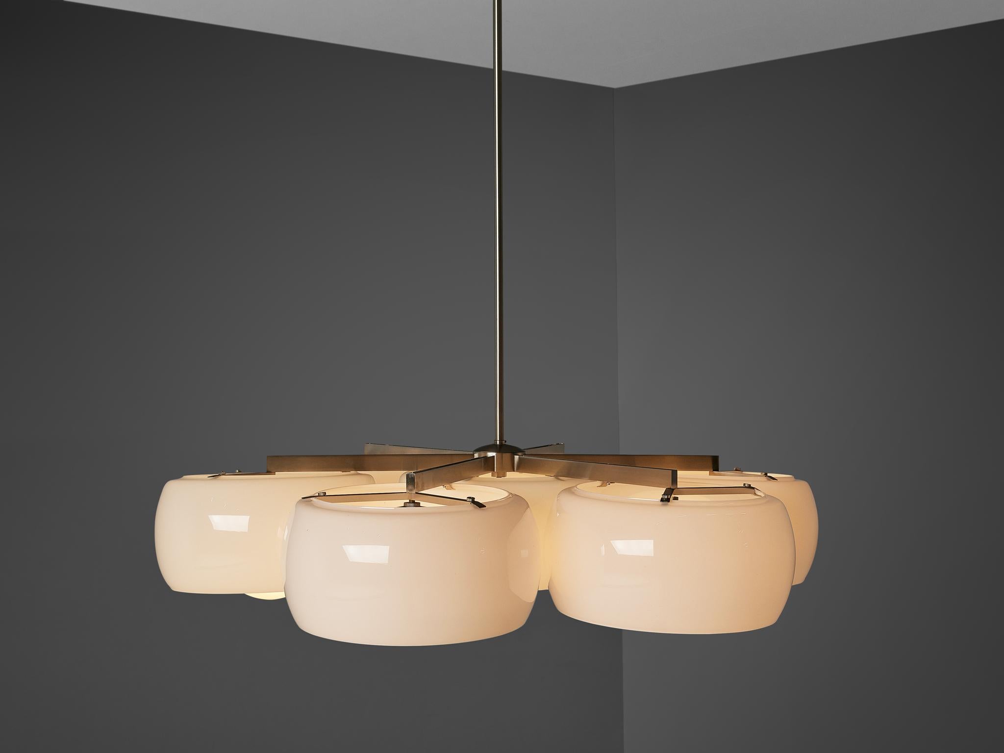 Metal Listing for KNS: Vico Magistretti for Artemide Chandelier 'Eptaclinio'