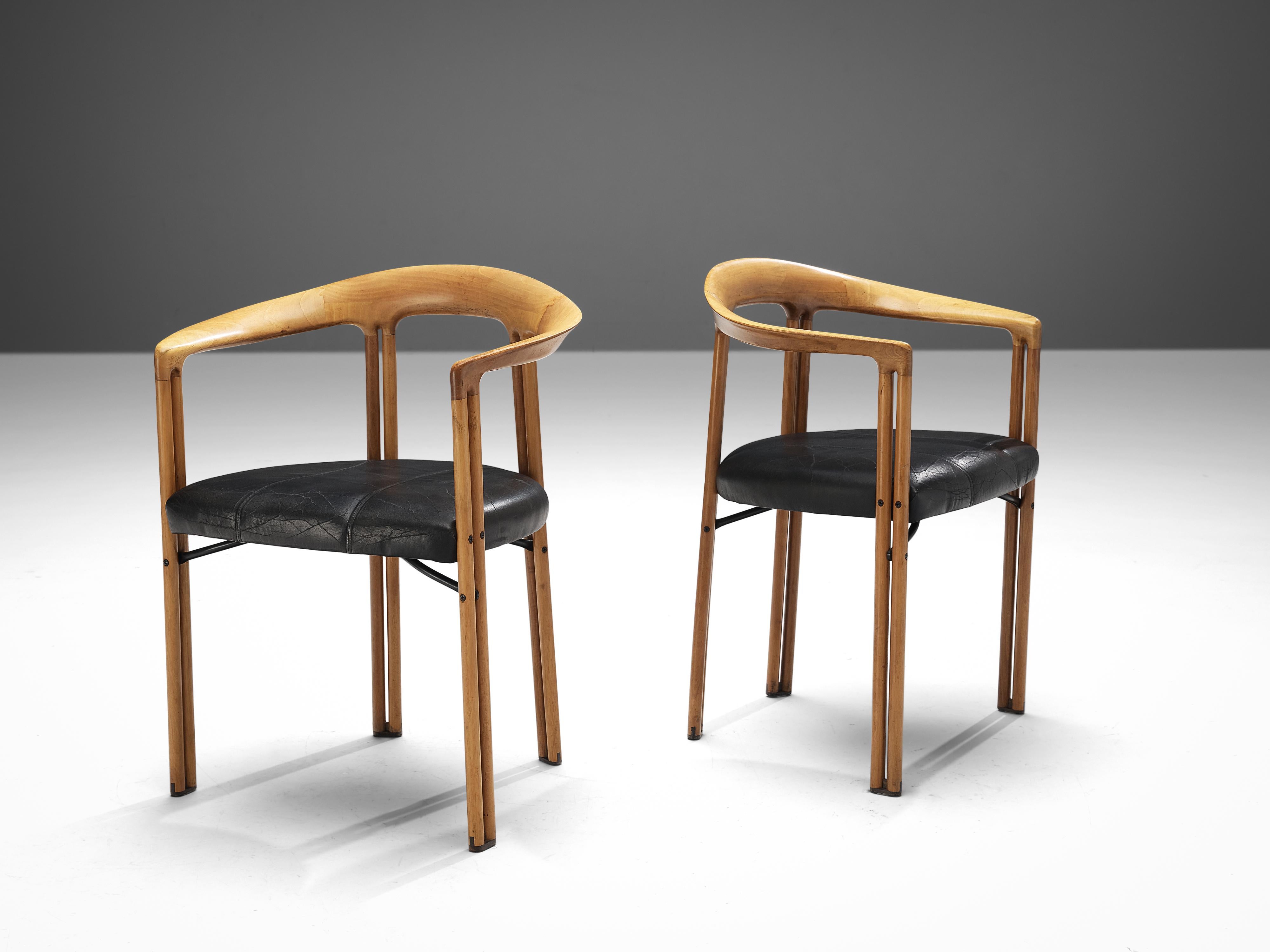 Italian Listing for M: Franco Poli for Bernini Set of Ten 'Ulna' Chairs 