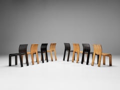Annonce pour M : Gijs Bakker pour Castelijn Ensemble de dix chaises de salle à manger 'Strip'.
