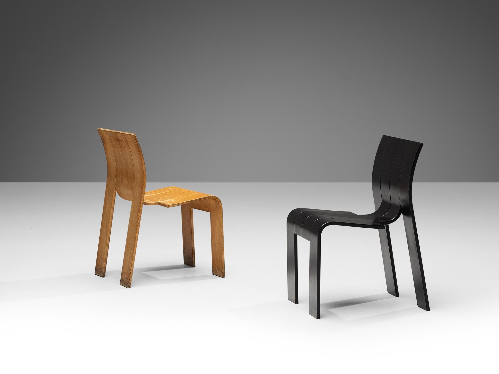 Listing for M: Gijs Bakker for Castelijn Set of Ten 'Strip' Dining Chairs  In Good Condition In Waalwijk, NL