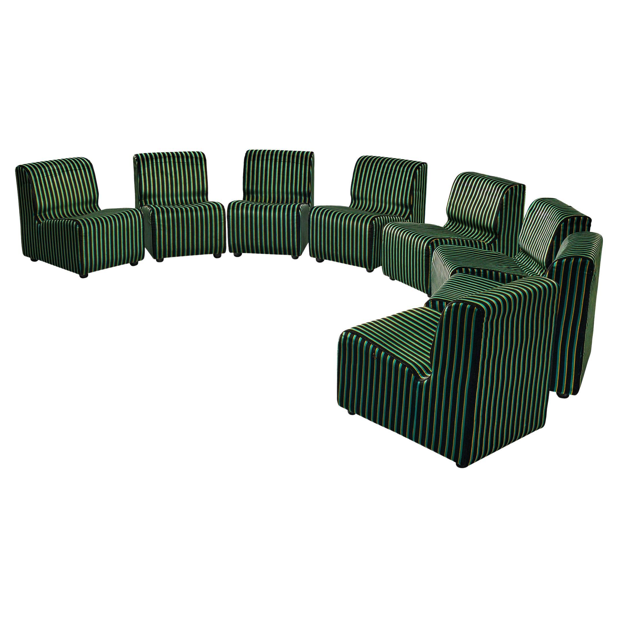 Listing for R: composed 1980's modular sofa in current upholstery For Sale