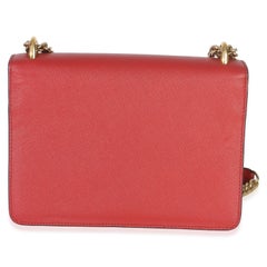 Listing Title: Prada Red Saffiano Envelope Flap Chain Shoulder Bag