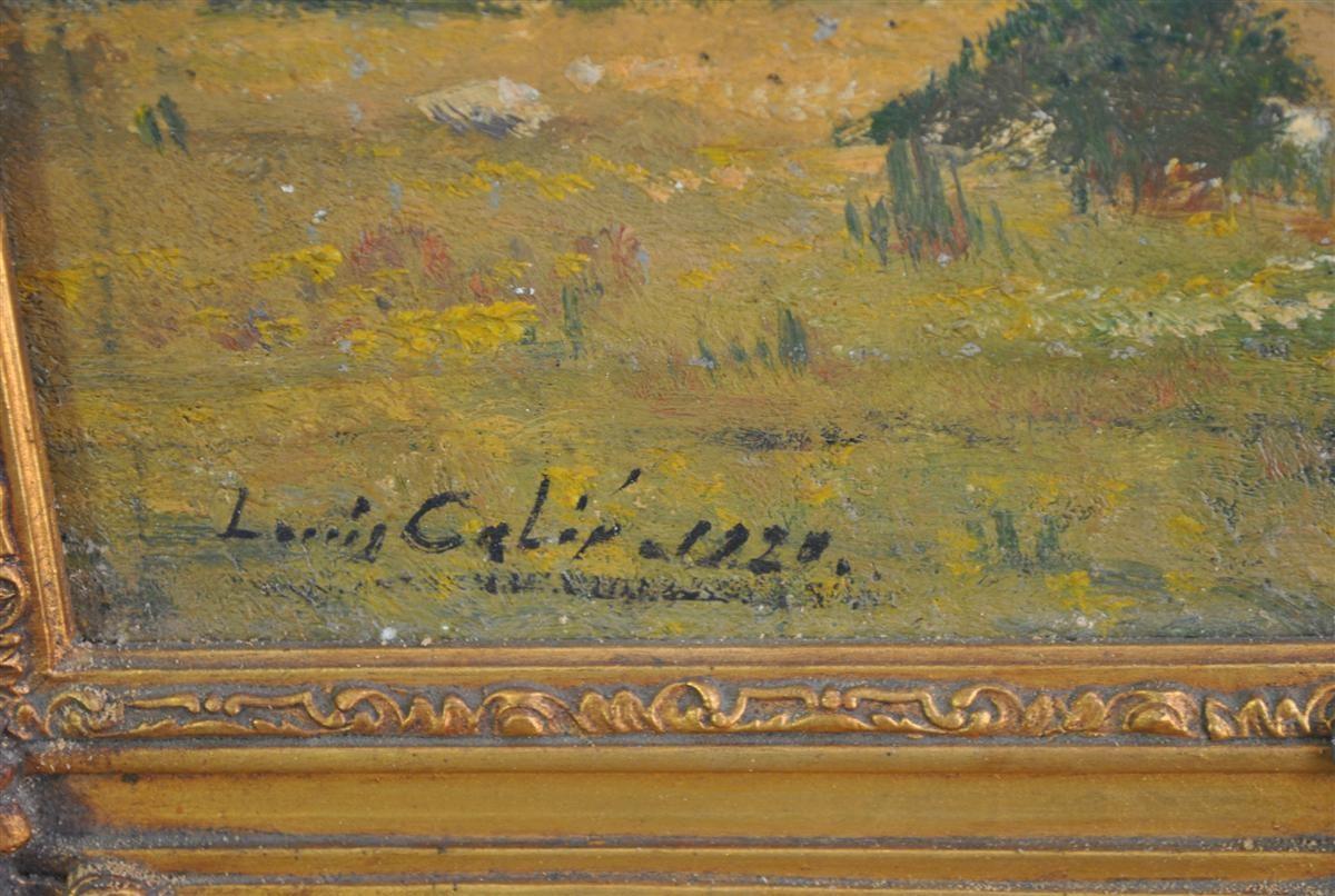 French Provincial Listrac-Médoc Landscape Painted by Louis Cabié, '1929'