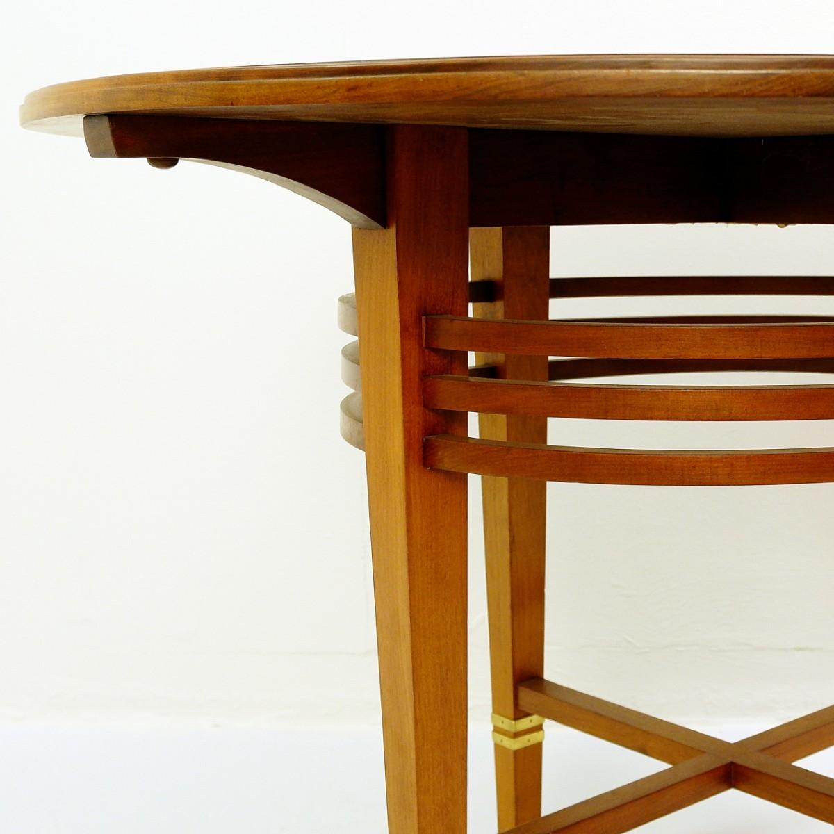 Liszt Table by Gustave Serrurier Bovy, Mahogany and Brass, 1900s For Sale 3