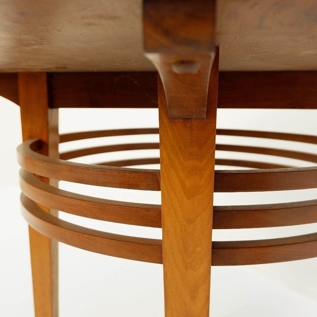 Liszt Table by Gustave Serrurier Bovy, Mahogany and Brass, 1900s 4