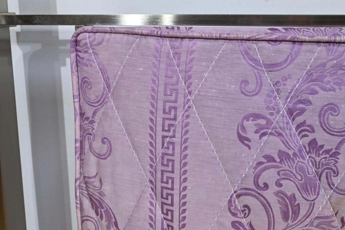 Letto matrimoniale in acciaio inox, Versace - 1950 in vendita 1