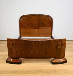 Burr Walnut Bed, Art Deco Period – 1930